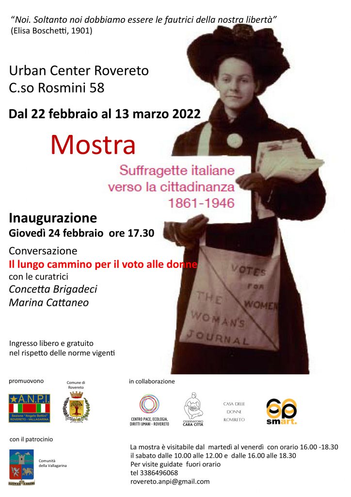 Suffragette italiane verso la cittadinanza. Mostra a Rovereto